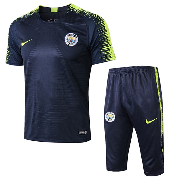 Camiseta Entrenamiento Manchester City Conjunto Completo 2018-19 Negro